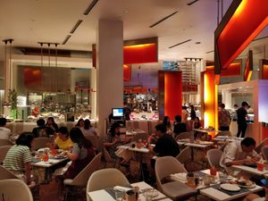 Restaurant interior at The Line in Central Singapore