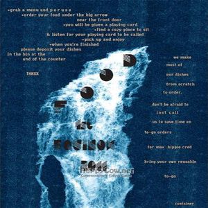 Spring Menu 2011 Cover at AS220 Food in Providence