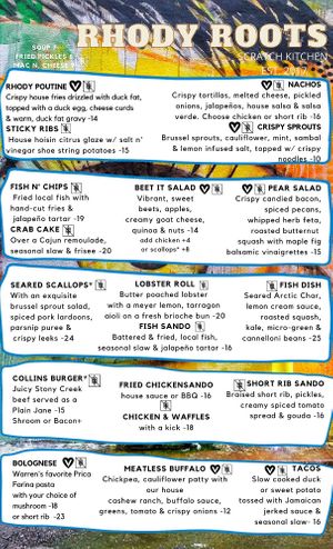 dinner is also all day! at Rhody Roots in Warren