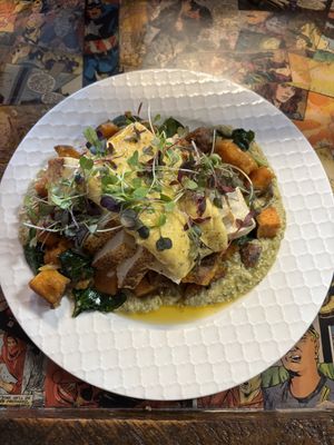 Vegan and gluten free “Hash It Out.” Amazingly delicious! 😋   at Rhody Roots in Warren