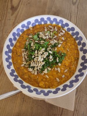 red lentil stew at S Kultur Suppenbar in Frankfurt Oder