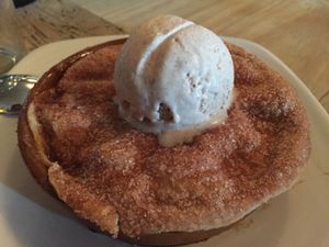 Peach cobbler  at Gracias Madre in San Francisco