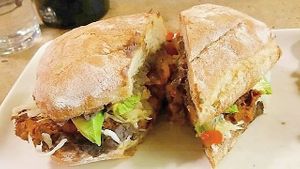 Black bean torta. at Gracias Madre in San Francisco