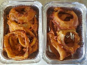 Onion rings at Boss Chick N Beer in Berea