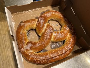 Vegan giant pretzel 🥨   at Boss Chick N Beer in Berea