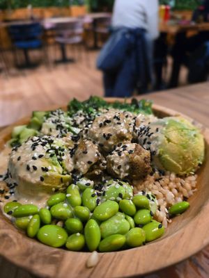 Bowl , the lets tofu, but it came with falafel ... at Hawaiian Poke Bowl in Ghent