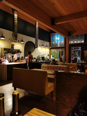 Open concept kitchen, wood fire pizza oven. at Betulla Burning in Prince George