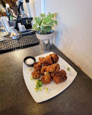 Vegan Beer-Battered Broccoli at Nepenthe Brewing Co in Baltimore