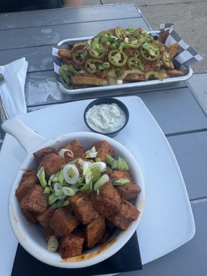 Crispy tofu and chilli cheese fries   at Nepenthe Brewing Co in Baltimore