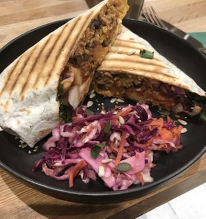 Mexican burrito  at Eden Cafe Clifton in Bristol