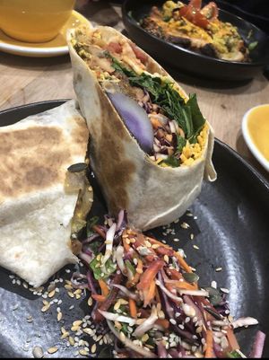 Breakfast burrito at Eden Cafe Clifton in Bristol