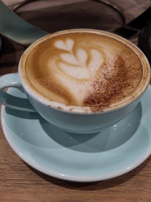 Oat milk cappuccino at Eden Cafe Clifton in Bristol