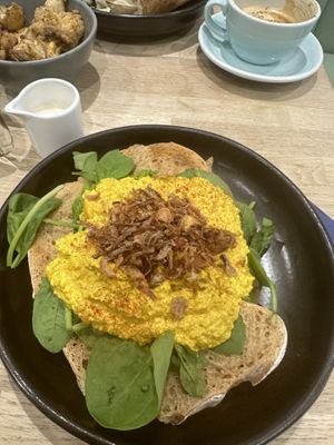 Tofu scramble on toast   at Eden Cafe Clifton in Bristol