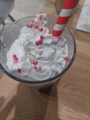 Parma violets ice cream shake at Eden Cafe Clifton in Bristol