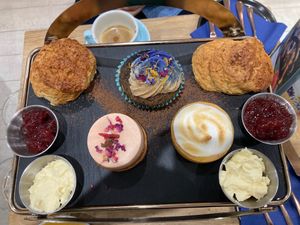 Afternoon tea - cakes and scones at Eden Cafe Clifton in Bristol