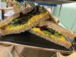 Sandwiches from afternoon tea at Eden Cafe Clifton in Bristol