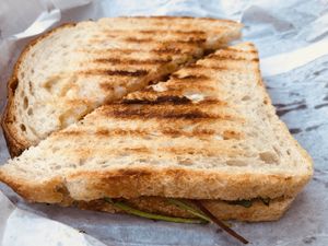 Roast chicken sandwich  at Eden Cafe Clifton in Bristol