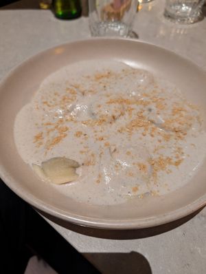 Eggplant stuffed pasta at Mudra in Buenos Aires