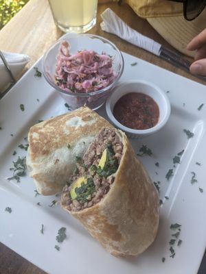 Burrito (without cheese) at Gaia Forest Cafe & Market in Granada