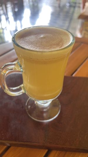 Golden milk  at Gaia Forest Cafe & Market in Granada