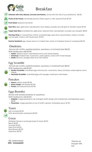  at Gaia Forest Cafe & Market in Granada