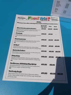 Menu1 at Feed Me Fully Loaded in Nottingham