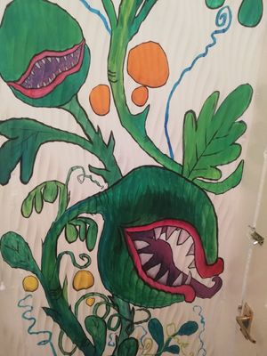 Wall art at Feed Me Fully Loaded in Nottingham