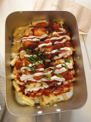 Bbq mac and cheese side at Feed Me Fully Loaded in Nottingham