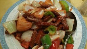 Peppered steak  at Dragon House in Riverside