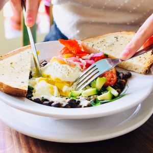 Huevos Rancheros. All day breakfast and Sunday Brunch. at Black Duck Cafe in Sackville