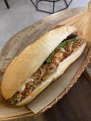 Vegan beef banh mi   at An Bread & Cafe in Hanoi