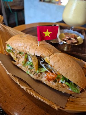 Grilled "Beef" banh mi at An Bread & Cafe in Hanoi