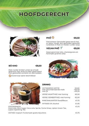 Menu 1 at Xin Chao in Wageningen