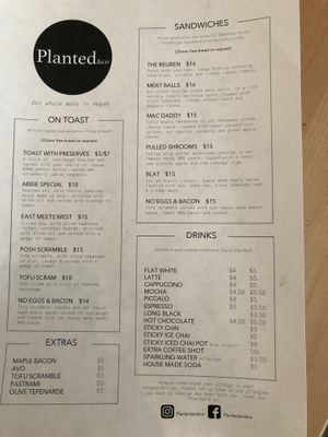 Menu at Bootleg Sandwiches in Woollarah