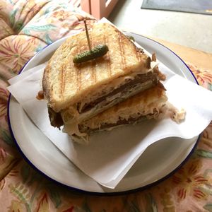 The famous Reuben  at Bootleg Sandwiches in Woollarah