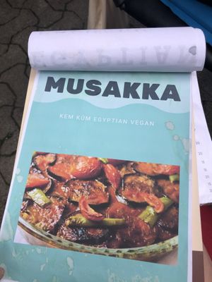 Menu at Plantbased Egyptian Eatery in Istanbul