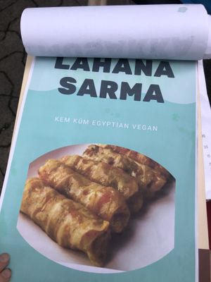 Menu at Plantbased Egyptian Eatery in Istanbul