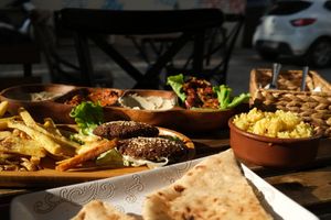 Mezze at Plantbased Egyptian Eatery in Istanbul
