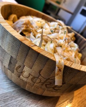 Rice noodles with Tzay at Woké in Louvain-la-neuve