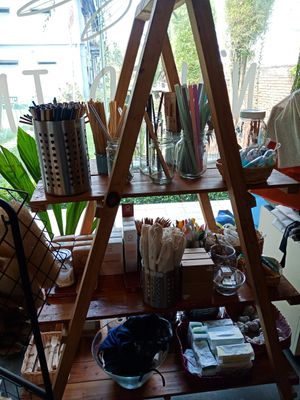 Eco friendly bags, utensils, steel lunchbox at Naked Inc in Jakarta