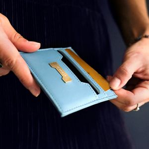 The Card Holder in Light Blue at Jenah St Showroom in Berlin