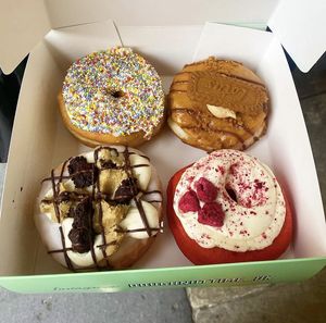 Amazing doughnuts! Great selection of vegan options!  at Rodeo Doughnuts  in West London