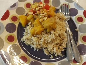 Massaman over rice at Vegan Food Bar by Pu - Food Stall in Koh Phangan