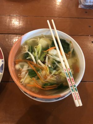 Noodle Soup, big portion at Vegan Food Bar by Pu - Food Stall in Koh Phangan