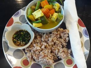 Green curry at Vegan Food Bar by Pu - Food Stall in Koh Phangan