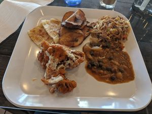 My plate at Indian Street Cafe in San Jose