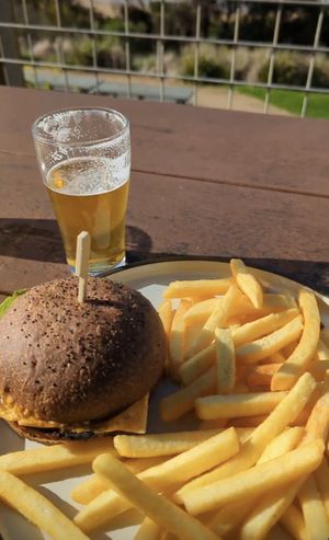 Excellent, no frills burger by the sea at Wye Beach Hotel in Wye River