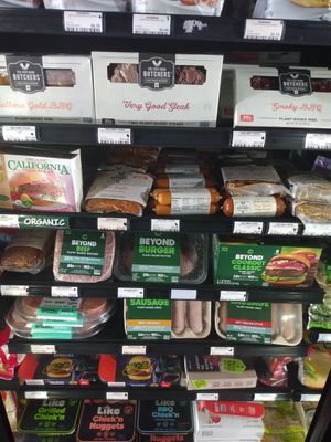 Mock meats at Seed to Table Market in Naples