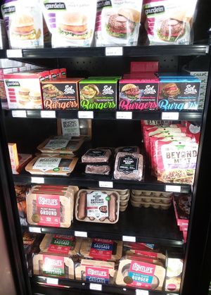 Some of their mock meats at Seed to Table Market in Naples