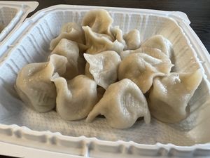 Vegetarian dumplings   at Dumpling Empire in South San Francisco